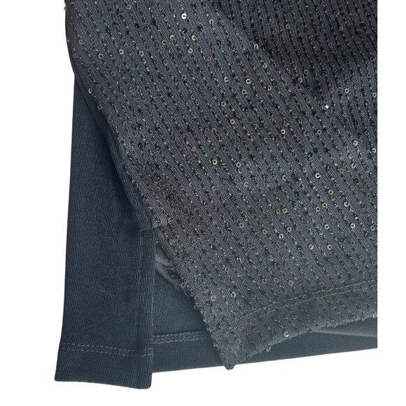 Catherines Black Sleeveless Front/Sequins Tank Top 3X 26/28 Plus Size Lined - Picture 10 of 16